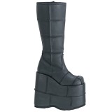 Musta 18 cm STACK-301 demonia saappaat - unisex cyberpunk saappaat