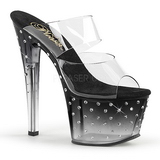 Musta 18 cm STARDUST-702T Strassi kivi platform puukengt naisten