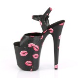 Musta 20 cm FLAMINGO-809KISSES pleaser korkokengt platform