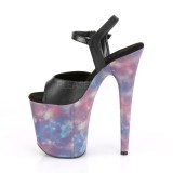 Musta 20 cm FLAMINGO-809REFL Platform korkeakorkoiset sandaalit