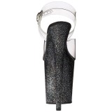 Musta 20 cm Pleaser FLAMINGO-808MG kimallus platform korkokengt naisten