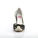 Musta 6,5 cm retro vintage WIGGLE-17 Pinup avokkaat kengät paksu korko