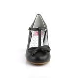 Musta 6,5 cm retro vintage WIGGLE-50 Pinup avokkaat kengät paksu korko