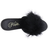 Musta 8 cm AMOUR-03 Marabou Hyhenet Puu Kengt