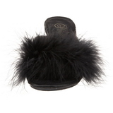 Musta 8 cm BELLE-301F Marabou Hyhenet Puu Kengt