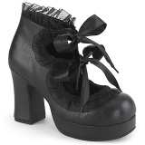 Musta 9,5 cm DemoniaCult GOTHIKA-53 gootti platform kengt