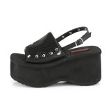 Musta 9 cm DemoniaCult FUNN-32 lolita emo sandaalit platform