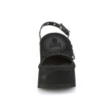 Musta 9 cm DemoniaCult FUNN-32 lolita emo sandaalit platform