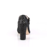 Musta 9 cm SABRINA-07 avokkaat kengät paksu korko