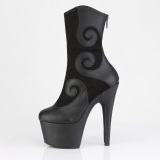 Musta ADORE 18 cm korolliset korkokenk nilkkurit platform