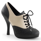 Musta Beige 11,5 cm retro vintage CUTIEPIE-14 Oxford Naisten kengät avokkaat