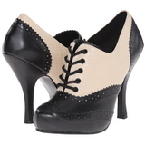 Musta Beiget 11,5 cm retro vintage CUTIEPIE-14 Oxford Naisten kengät avokkaat