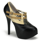 Musta Beiget 14,5 cm Burlesque TEEZE-24 naisten kengät korkeat korko