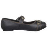 Musta DAISY-09 gootti ballerina kengät matalat