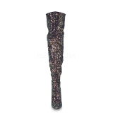 Musta Glitter 13 cm COURTLY-3015 Pleaser Ylipolvensaappaat
