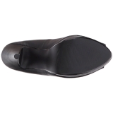 Musta Keinonahka 13,5 cm CHLOE-01 suuret koot avokkaat kengt