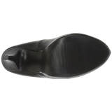 Musta Keinonahka 13,5 cm CHLOE-02 suuret koot avokkaat kengt