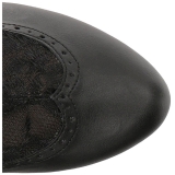 Musta Keinonahka 13,5 cm CHLOE-115 suuret koot nilkkurit naisten