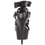 Musta Keinonahka 15 cm DELIGHT-658 korokepohja pleaser kengät