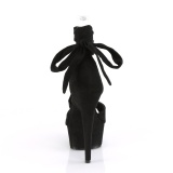 Musta Keinonahka 15 cm DELIGHT-679 korokepohja korkokengt nilkkaremmill
