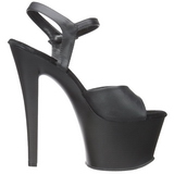 Musta Keinonahka 18 cm Pleaser SKY-309 Platform Korkokengill