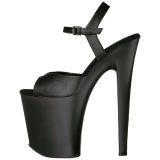 Musta Keinonahka 20 cm Pleaser XTREME-809 Korkosandaalit Platform