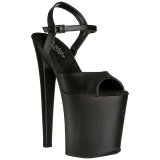 Musta Keinonahka 20 cm Pleaser XTREME-809 Korkosandaalit Platform