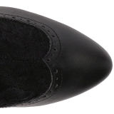 Musta Keinonahka 7,5 cm DIVINE-1050 suuret koot nilkkurit naisten