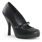 Musta Keinonahkaiset 12 cm retro vintage CUTIEPIE-02 avokkaat mary jane kengät piilotettu platform