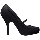 Musta Keinonahkaiset 12 cm retro vintage CUTIEPIE-02 avokkaat mary jane kengät piilotettu platform