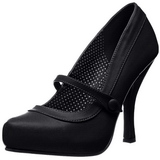 Musta Keinonahkaiset 12 cm retro vintage CUTIEPIE-02 avokkaat mary jane kengät piilotettu platform