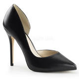 Musta Keinonahkaiset 13 cm AMUSE-22 klassiset avokkaat kengät naisten
