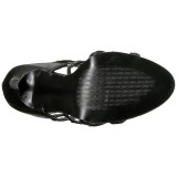 Musta Keinonahkaiset 13 cm SEXY-15 High Heels Sandaletit Kengt