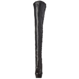 Musta Keinonahkaiset 15 cm DELIGHT-3050 korokepohja pitkt saappaat