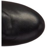 Musta Keinonahkaiset 15 cm DELIGHT-3050 korokepohja pitkt saappaat