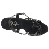 Musta Kiiltonahka 12 cm FLAIR-420 Naisten Sandaletit Korkea