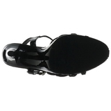 Musta Kiiltonahka 12 cm FLAIR-420 Naisten Sandaletit Korkea