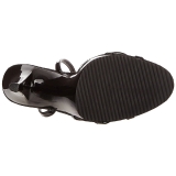 Musta Kiiltonahka 12 cm FLAIR-436 Naisten Sandaletit Korkea