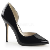 Musta Kiiltonahka 13 cm AMUSE-22 klassiset avokkaat kengät naisten