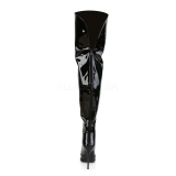 Musta Kiiltonahka 13 cm COURTLY-3012 Pleaser Ylipolvensaappaat