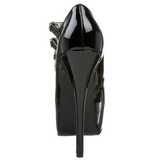 Musta Kiiltonahka 14,5 cm Burlesque TEEZE-05 naisten kengt korkeat korko