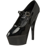 Musta Kiiltonahka 15 cm KISS-280 naisten kengt korkeat korko