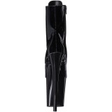Musta Kiiltonahka 20 cm FLAMINGO-1021 korokepohja nilkkurit korkeat korko