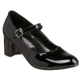 Musta Kiiltonahka 5 cm SCHOOLGIRL-50 klassiset avokkaat kengät naisten