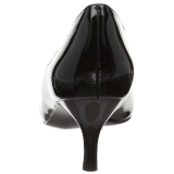 Musta Kiiltonahka 6,5 cm KITTEN-01 suuret koot avokkaat kengt