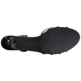Musta Kiiltonahka 6 cm KITTEN-06 suuret koot sandaalit naisten