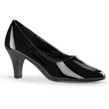 Musta Kiiltonahka 8 cm DIVINE-420W Naisten kengät avokkaat