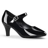Musta Kiiltonahka 8 cm DIVINE-440 Naisten kengät avokkaat