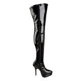 Musta Kiiltonahkaiset 13,5 cm INDULGE-3000 Pitkt Saappaat Platform