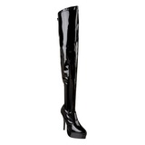 Musta Kiiltonahkaiset 13,5 cm INDULGE-3000 Pitkt Saappaat Platform